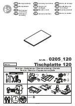 Предварительный просмотр 1 страницы Universal Tischplatte 120 Assembly Instructions Manual