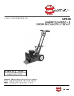 Universal UFS50 Owner'S Manual & Operating Instructions preview