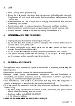 Preview for 9 page of universalblue TOASTY 600/OB User Manual