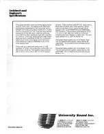 Preview for 4 page of University Sound 1160 Specifications