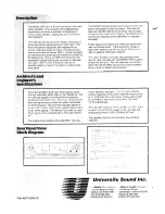 Preview for 2 page of University Sound 1800-40 Product Data