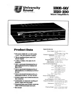 Preview for 1 page of University Sound 1808-60 Specifications