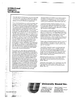 Preview for 4 page of University Sound 1808-60 Specifications