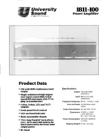 Preview for 1 page of University Sound 1811-100 Product Data