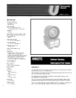 University Sound MM2TC Specifications preview