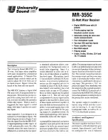 Preview for 1 page of University Sound MR-355C Specifications