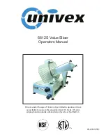 Univex 6612S Operator'S Manual preview