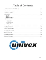 Preview for 3 page of Univex 6612S Operator'S Manual