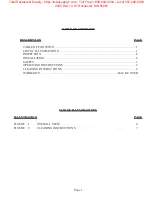 Preview for 3 page of Univex G PEELER Operator'S Manual