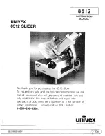 Univex MAX 8512 Instruciton Manual preview