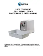 Preview for 1 page of Univex MG8912 Maintenance & Parts Manual