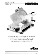 Univex Prep Saver 4509 Instruction Manual preview