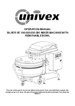 Preview for 1 page of Univex Silver VE 160 Operation Manual