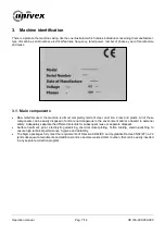 Preview for 7 page of Univex Silver VE 160 Operation Manual