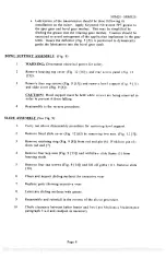 Preview for 9 page of Univex Swing Ring Series Maintenance & Parts Manual