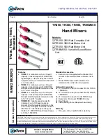 Preview for 1 page of Univex TR/BM350 Specifications