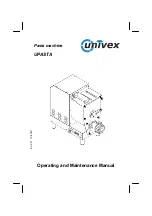 Univex UPASTA Operating And Maintenance Manual preview