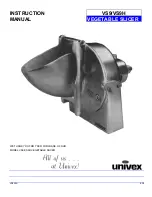 Univex VS9 Instruction Manual preview