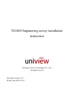 Предварительный просмотр 1 страницы UNIVIEW TIC600 Installation Instruction