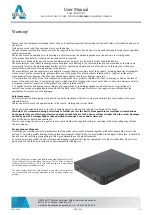 UNIVIEW UNIARCH XVR-108G User Manual preview