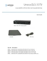 Preview for 1 page of Univox DLS-33TV User Manual