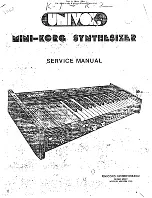 Univox Mini-Korg Service Manual предпросмотр