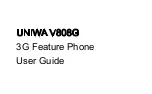 Uniwa V808G User Manual preview