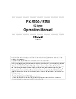 Uniwell PX-5700 Operation Manual preview