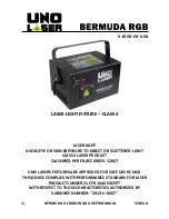 Preview for 1 page of UNO LASER X-LRGB 1W ILDA User Manual