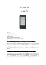 Unoisetion HC-W876 User Manual предпросмотр