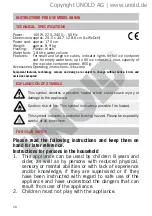 Preview for 20 page of Unold 48945 Instructions For Use Manual