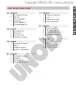 Preview for 5 page of Unold UNO 48825 Instructions For Use Manual