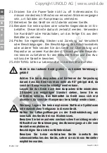 Preview for 8 page of Unold UNO 48825 Instructions For Use Manual