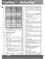 Preview for 10 page of Unox BakerTop Instruction Manual And Technical Datas