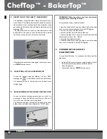 Preview for 14 page of Unox BakerTop Instruction Manual And Technical Datas