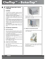 Preview for 20 page of Unox BakerTop Instruction Manual And Technical Datas