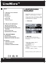 Предварительный просмотр 14 страницы Unox LineMicro XF Series Instruction Manual