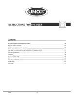 Preview for 14 page of Unox SpidoCook XP Series Instruction Manual