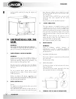 Предварительный просмотр 6 страницы Unox XC535 Instruction Manual And Technical Datas