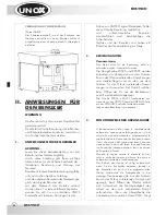 Предварительный просмотр 22 страницы Unox XC535 Instruction Manual And Technical Datas