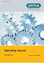 Предварительный просмотр 2 страницы UNTHA RS100-4-S Operating Manual