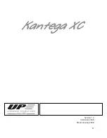 Preview for 3 page of UP Kantega XC Owner'S Manual