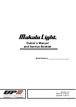 Preview for 1 page of UP Makalu Light Owner'S Manual And Service Manual