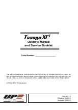 UP Thango XC3 Owner Manual And Service Booklet preview
