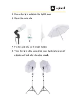 Предварительный просмотр 4 страницы Upland Umbrella Continuous Lighting Kit Quick Start Manual