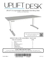 Preview for 1 page of Uplift Desk 2-Leg Height Adjustable Standing Desk Assembly And User Instructions Manual