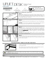 Preview for 1 page of Uplift Desk ACC009 Instructions