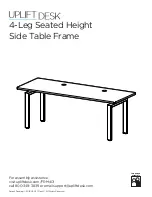 Uplift Desk FRM401 Quick Start Manual preview