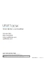 Preview for 8 page of Uplift Desk FRM401 Quick Start Manual