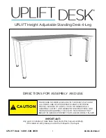 Uplift Desk Height Adjustable Standing Desk 4-Leg Assembly Instructions Manual preview